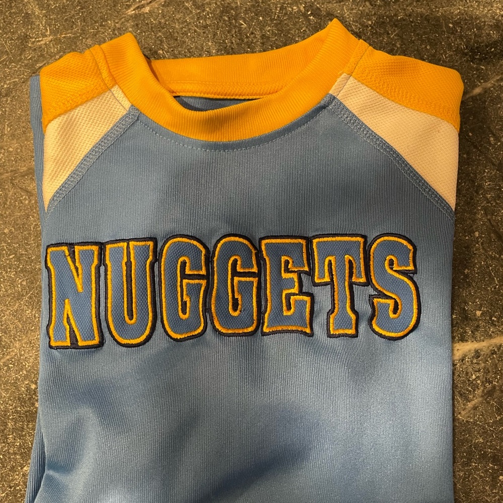 Majestic Blue and Yellow Nuggets Jersey